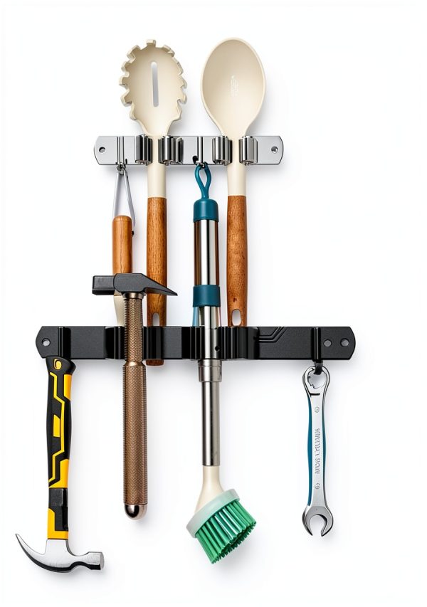 VOZE Mop Broom Holder Wall Mount Stainless Steel Organizer-6