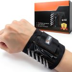 LATME Magnetic Wristband Tool Holster Black Polyester-0