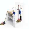 VOZE Mop Broom Holder Wall Mount Stainless Steel Organizer-2