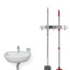 VOZE Mop Broom Holder Wall Mount Stainless Steel Organizer-2