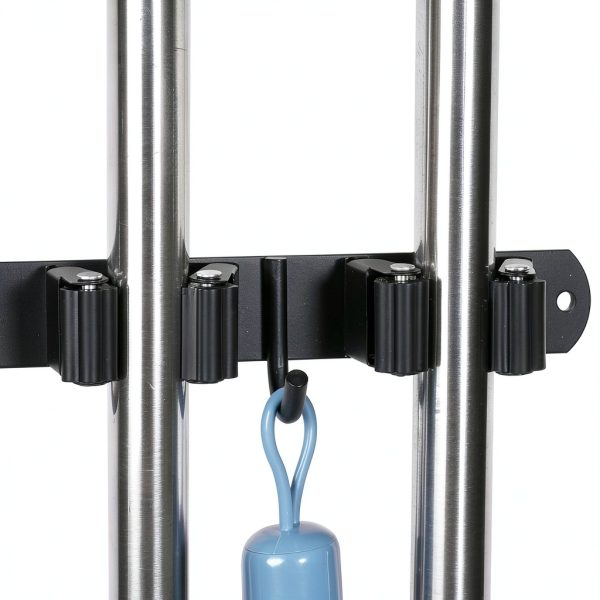 Stainless Steel Broom Holder Wall Mount VOZE Garage-4