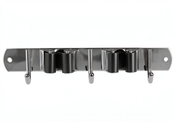 VOZE Mop Broom Holder Wall Mount Stainless Steel Organizer-3