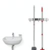 VOZE Mop Broom Holder Wall Mount Stainless Steel Organizer-1