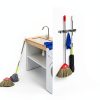 VOZE Mop Broom Holder Wall Mount Stainless Steel Organizer-1