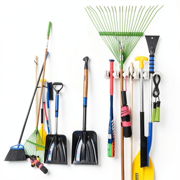 HOME IT Plastic Broom Holder Wall Mount Durable Garage-2
