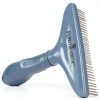 FURminator Dog Cat Grooming Rake Gray Standard Rotating Teeth-0