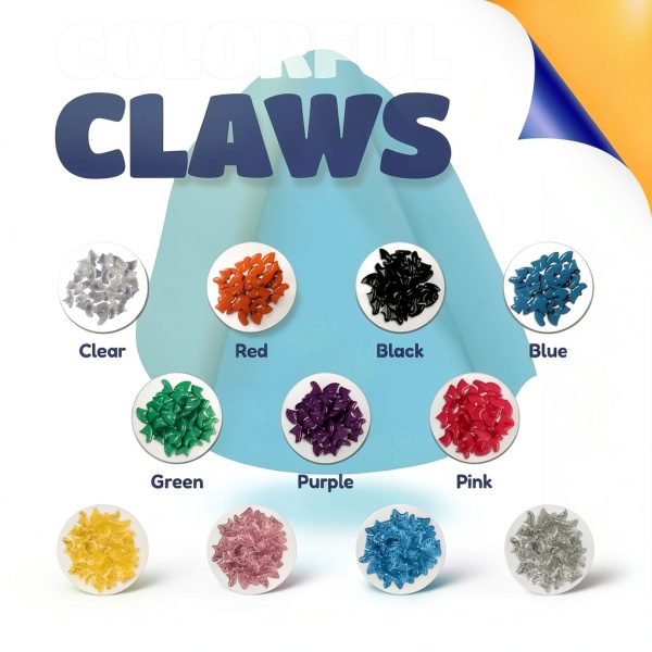 Soft Claws Cat Nail Caps for Medium Cats – 40 Clear Caps Made in USA-2