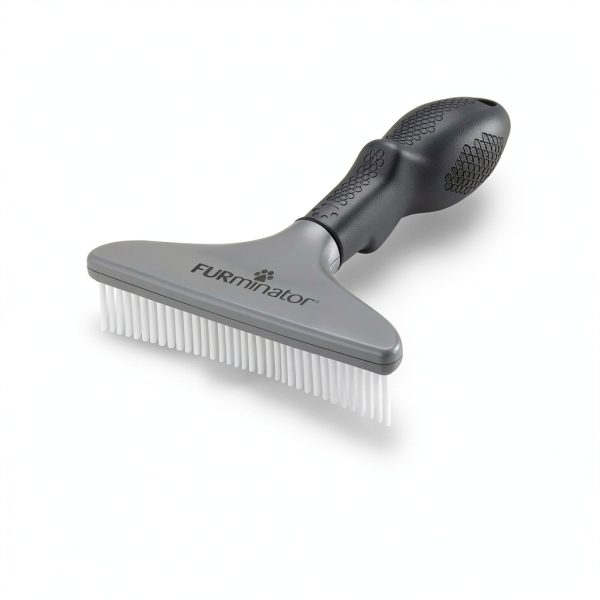 FURminator Dog Cat Grooming Rake Gray Standard Rotating Teeth-6