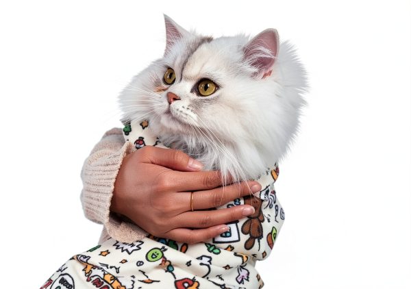Cat Grooming Wrap CKNCY 27.6 Inch Burrito for Cats 15lb Anti Scratch-2