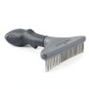 FURminator Dog Cat Grooming Rake Gray Standard Rotating Teeth-4