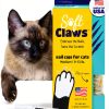 Soft Claws Cat Nail Caps for Medium Cats – 40 Clear Caps Made in USA-0