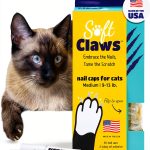 Soft Claws Cat Nail Caps for Medium Cats – 40 Clear Caps Made in USA-0