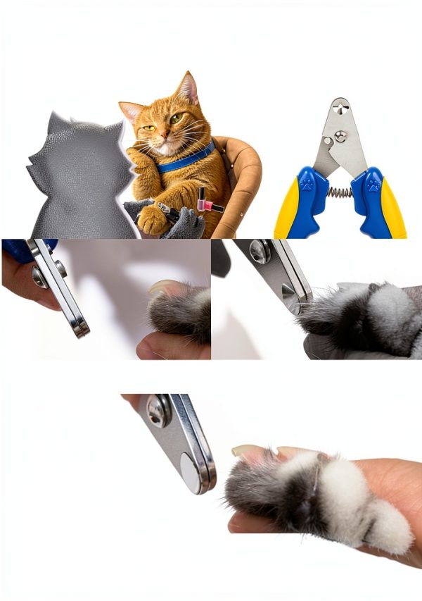 Cat Nail Clipper PETHROOM Premium Stainless Steel Grooming Tool-6