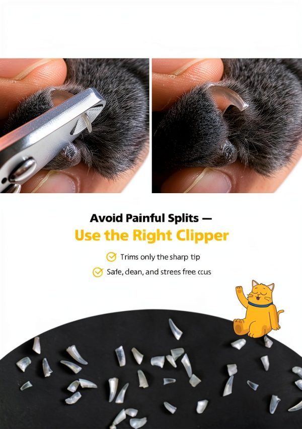 Cat Nail Clipper PETHROOM Premium Stainless Steel Grooming Tool-5