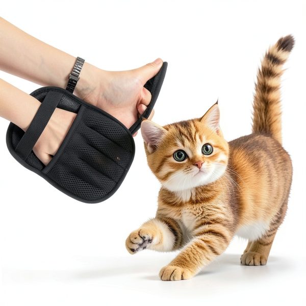 Upgraded Pet Hair Removal Gloves for Cats & Dogs, Five-Finger Electrostatic Reusable Magic Brush for Effortless Pet Hair Remover Tool on Carpet, Clothing, Laundry, Couch, Car Seat (Black)-3