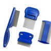 Flea Lice Comb 4 Pack Stainless Steel Grooming Set by Brillirare-5