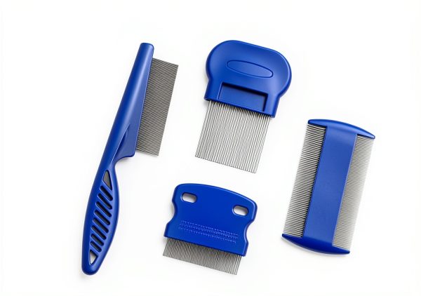 Flea Lice Comb 4 Pack Stainless Steel Grooming Set by Brillirare-5
