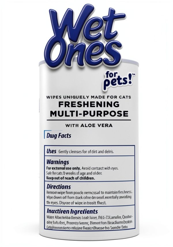 Wet Ones for Pets Cat Grooming Wipes Aloe Vera Fresh Scent 50 Count-6