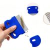 Flea Lice Comb 4 Pack Stainless Steel Grooming Set by Brillirare-2