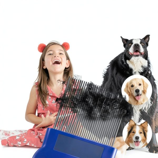 Flea Lice Comb 4 Pack Stainless Steel Grooming Set by Brillirare-6